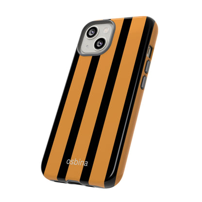 osbina | The Statement Stripe Case in Black + Orange | The Season Collective