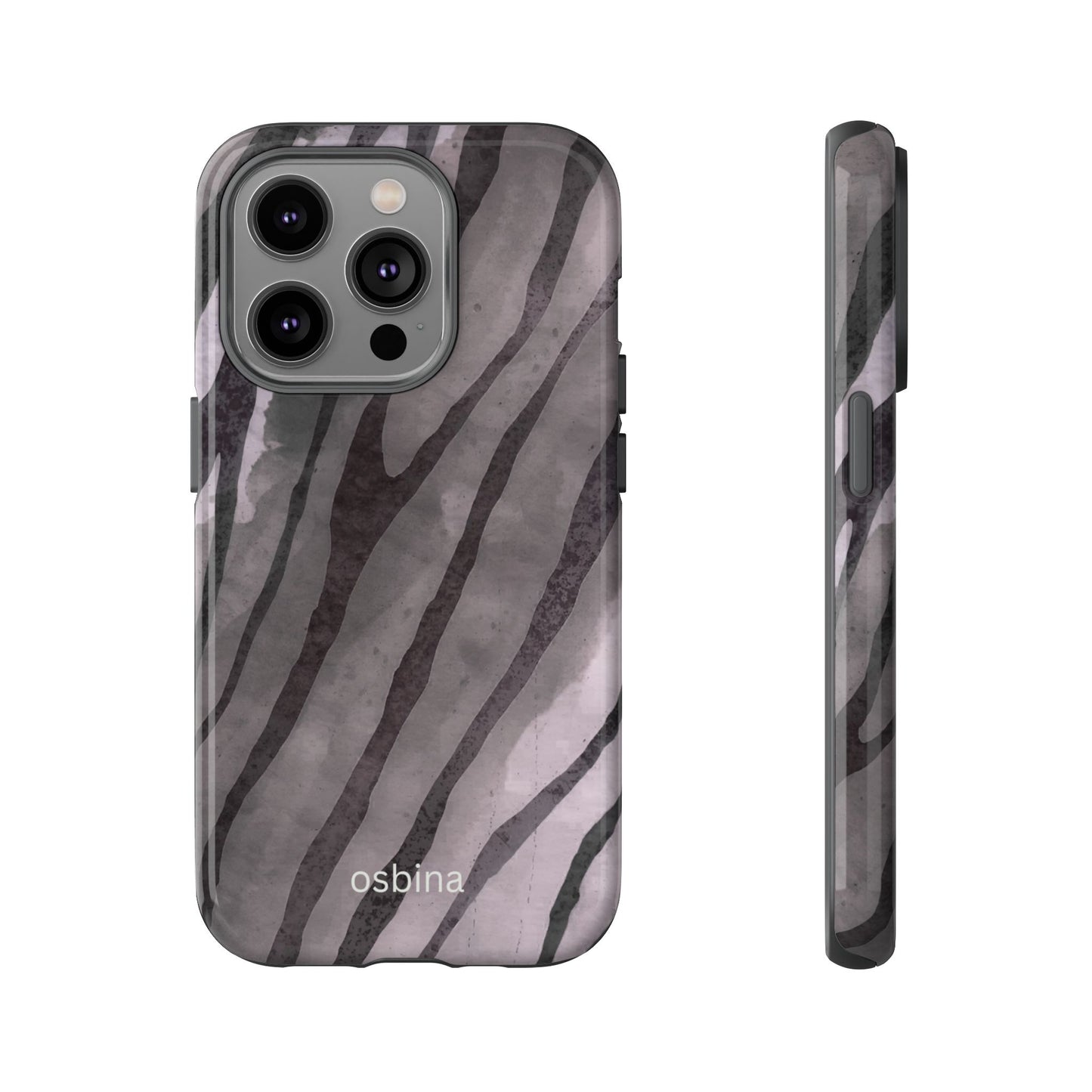osbina | Stripes on Point — The Muted Gray + Black Tiger Case | The Season Collective