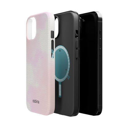 osbina | MagSafe compatible for iPhone | Pink Cotton Cloud Phone Case | Modern Muse Collection