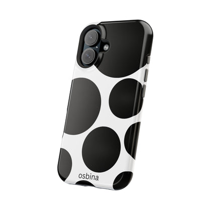 osbina | MagSafe compatible for iPhone | The Noir Bubbles Phone Case | Modern Muse Collection