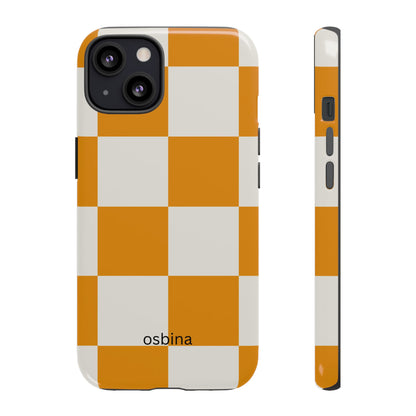 osbina | Check You Out — The Orange + White Check Case | The Season Collective