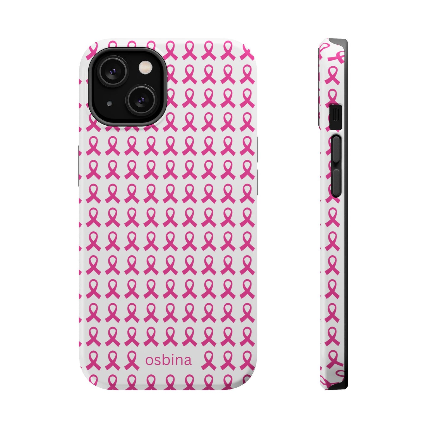 YAYOU MagSafe | Side by Side Pink Ribbon Designer Case | osbina