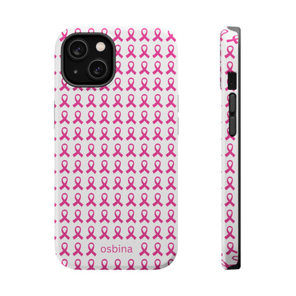 YAYOU MagSafe | Side by Side Pink Ribbon Designer Case | osbina