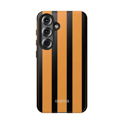 osbina | The Statement Stripe Case in Black + Orange | The Season Collective