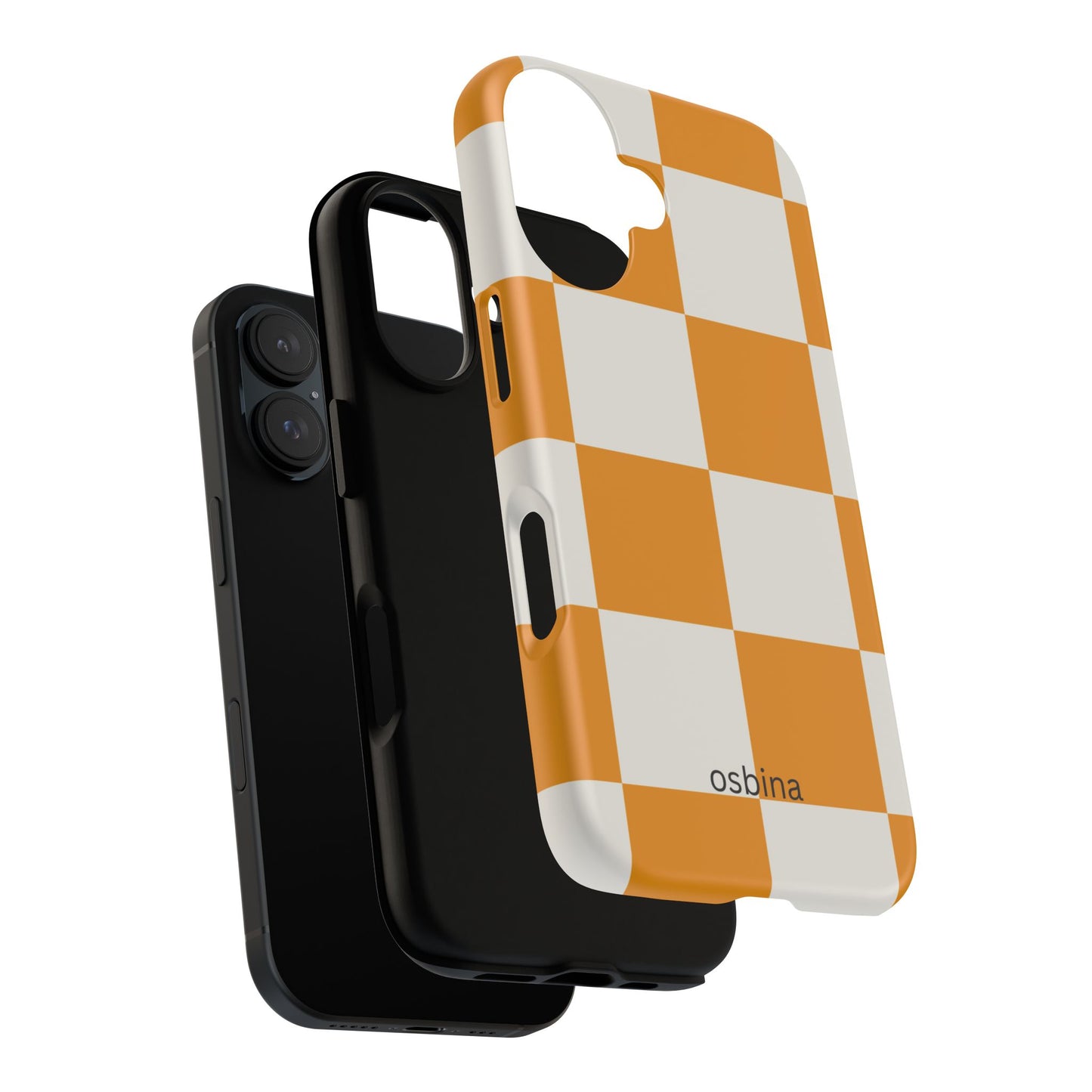 osbina | Check You Out — The Orange + White Check Case | The Season Collective