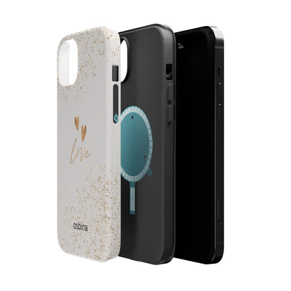 osbina | MagSafe compatible for iPhone | Golden Amour Phone Case | Modern Muse Collection