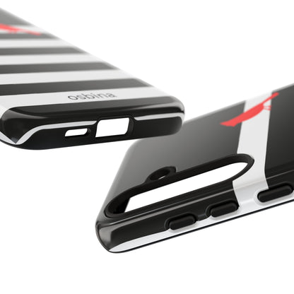 osbina | Redbird Edition Thinking of You Phone Case Black & White Stripe | Inspired By Collection