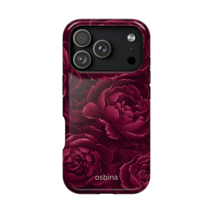 osbina | MagSafe for iPhone | The Burgundy Peony Designer Case