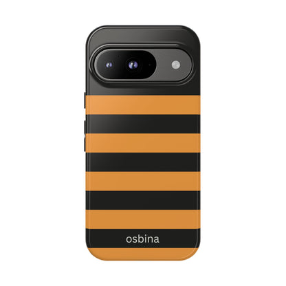osbina | The Horizon Stripe Case in Black + Orange | The Season Collective