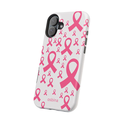 osbina |  MagSafe compatible for iPhone | Limited Edition Strength in Ribbons Case in Light Pink + Soft Pink + Hot Pink | The Pink October Collection | Inspired By