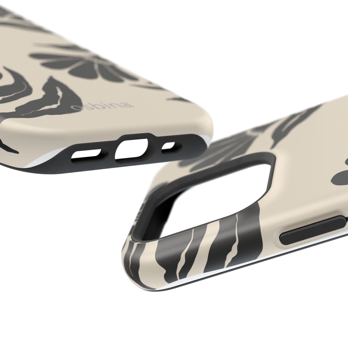 osbina | MagSafe compatible for iPhone | Obsidian Bloom Flower Phone Case | Modern Muse Collection