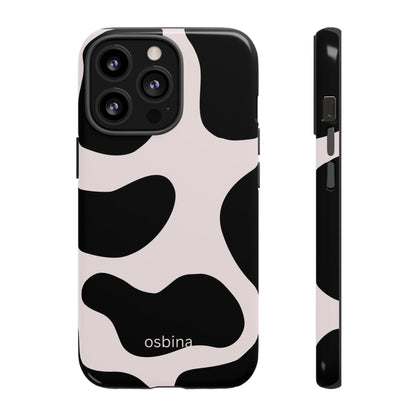 osbina | Prairie Chic Pink & Black Cow Print Phone Case | Modern Muse Collection