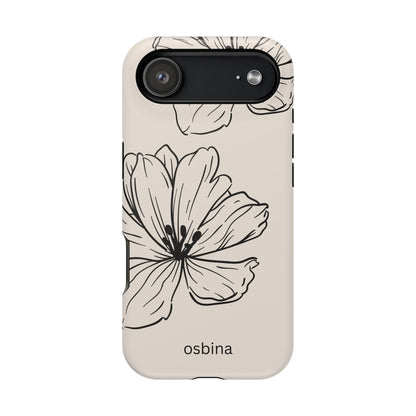 osbina | MagSafe compatible for iPhone | Poppy Whisper Phone Case | Modern Muse Collection