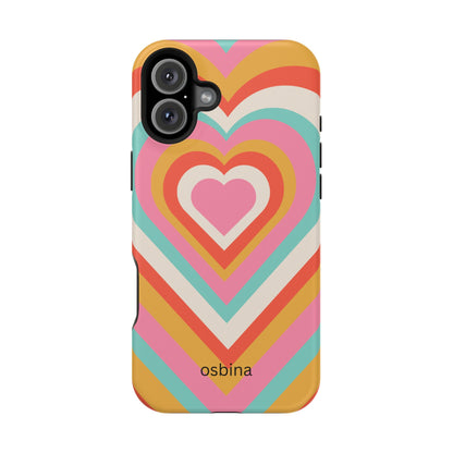 osbina | MagSafe compatible for iPhone | Heart Nouveau Phone Case | Modern Muse Collection