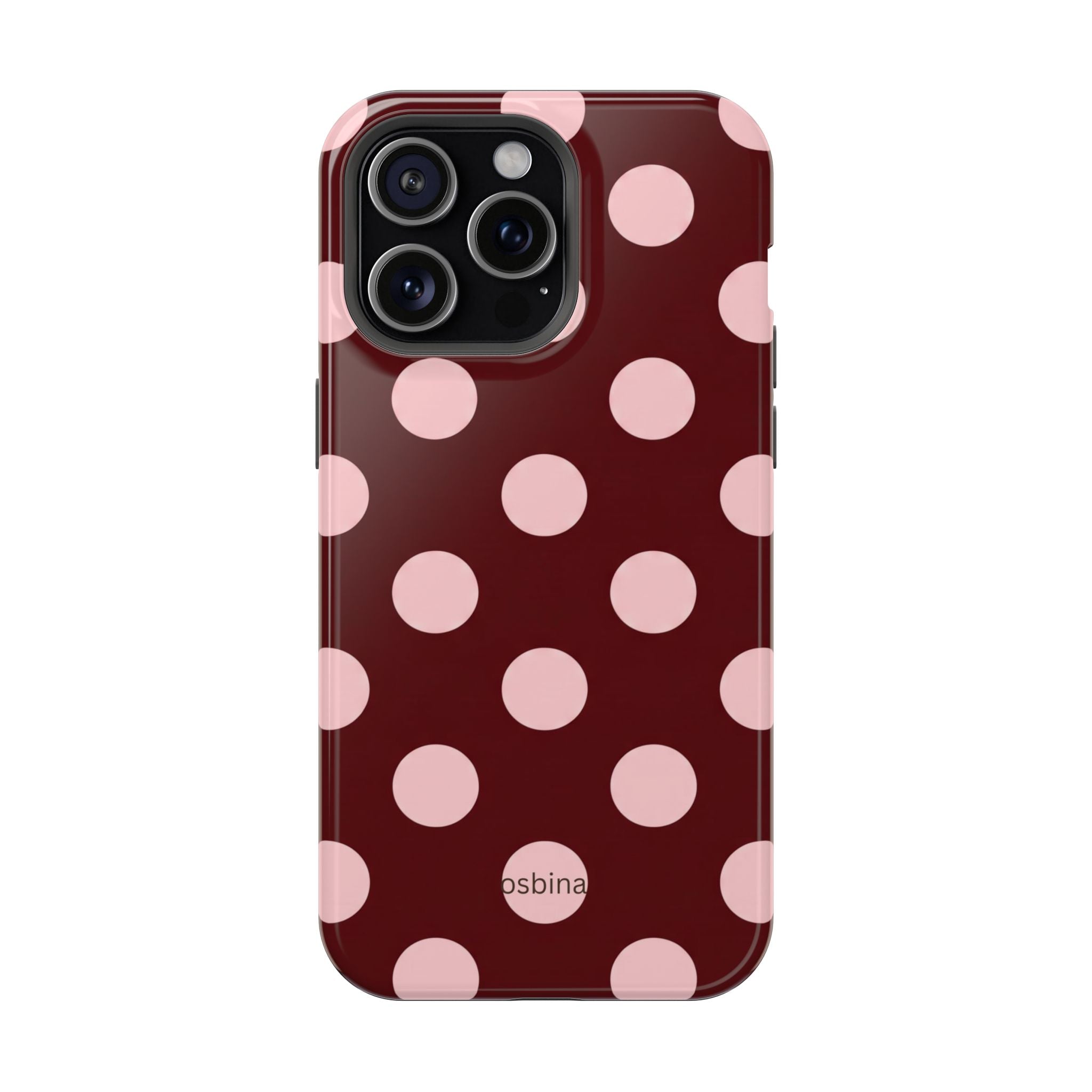osbina | MagSafe | Oxblood Dot Designer Case
