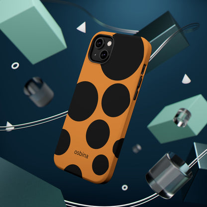 osbina | MagSafe Compatible for iPhone | The Bubble Statement Case in Orange + Black | The Season Collective