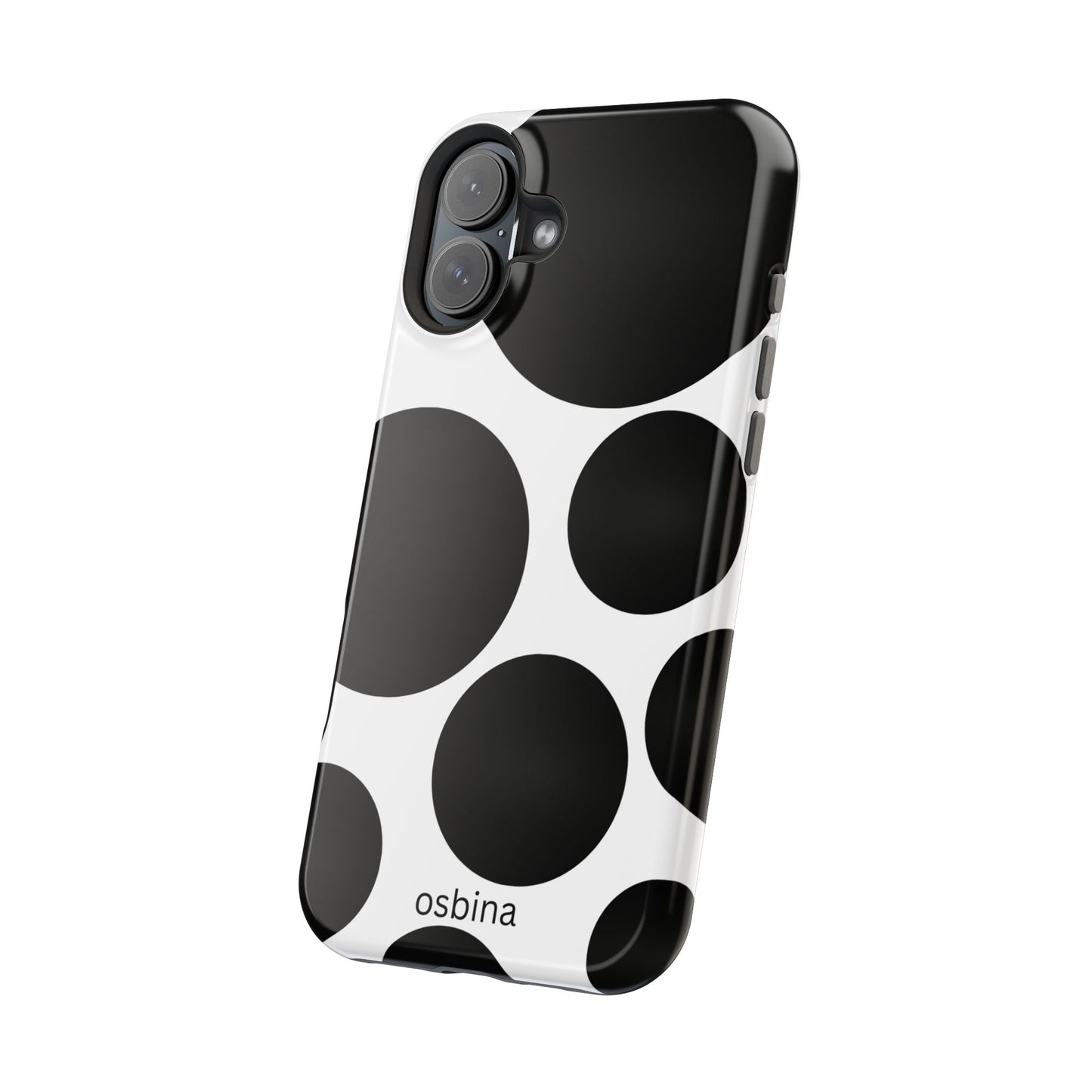 osbina | MagSafe compatible for iPhone | The Noir Bubbles Phone Case | Modern Muse Collection