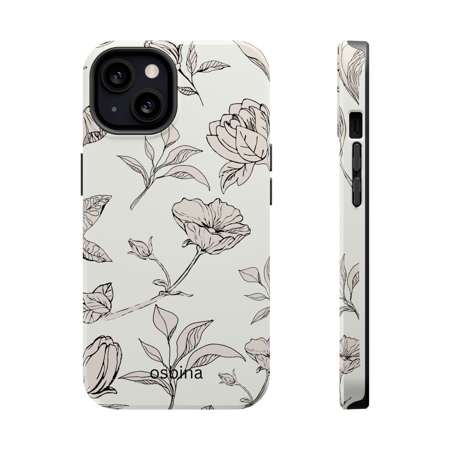 osbina | MagSafe compatible for iPhone | Silhouette Bloom Phone Case | Modern Muse Collection