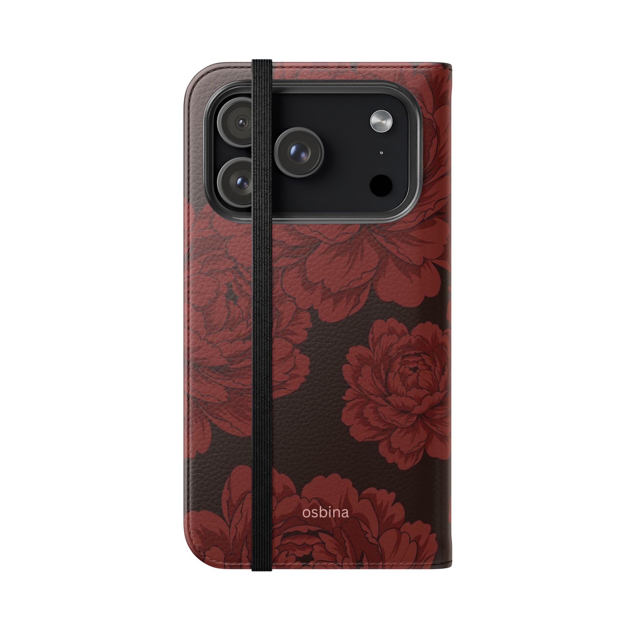 osbina | Wallet Flip Case for iPhone & Samsung | Oxblood Peony