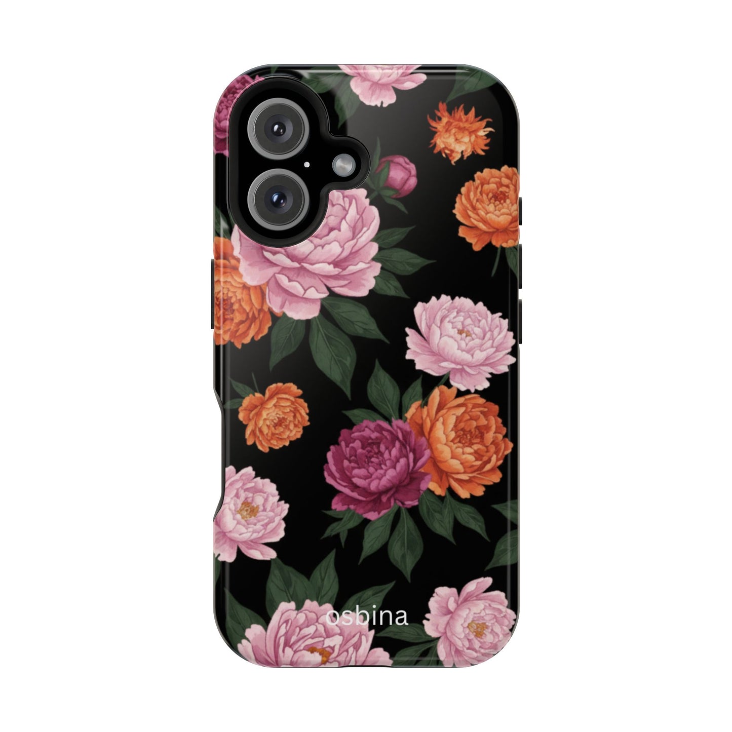 osbina | MagSafe for iPhone | The Peony Noir Designer Case