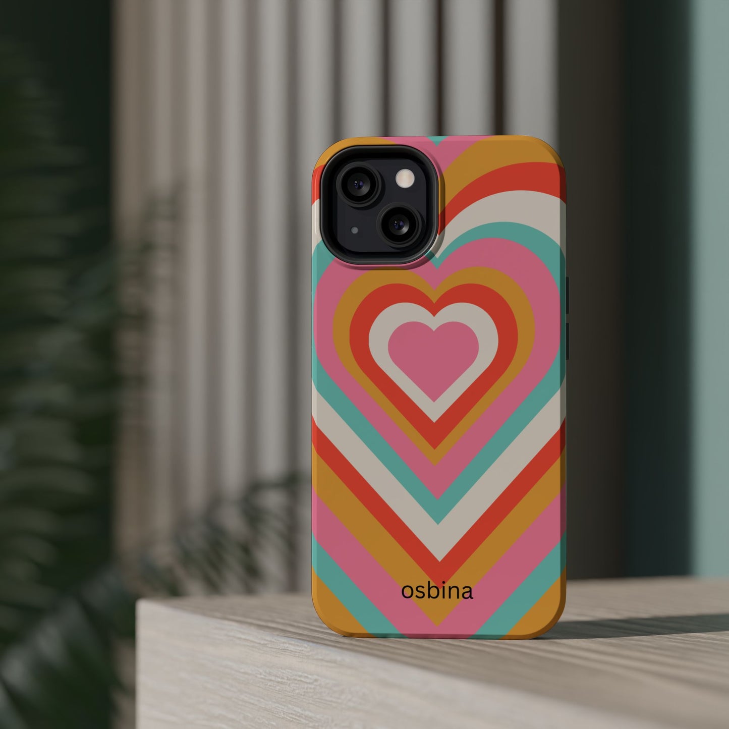 osbina | MagSafe compatible for iPhone | Heart Nouveau Phone Case | Modern Muse Collection