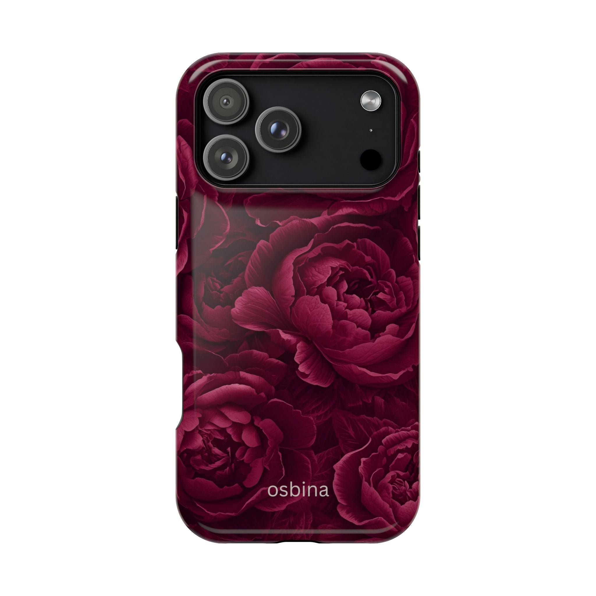 osbina | MagSafe for iPhone | The Burgundy Peony Designer Case