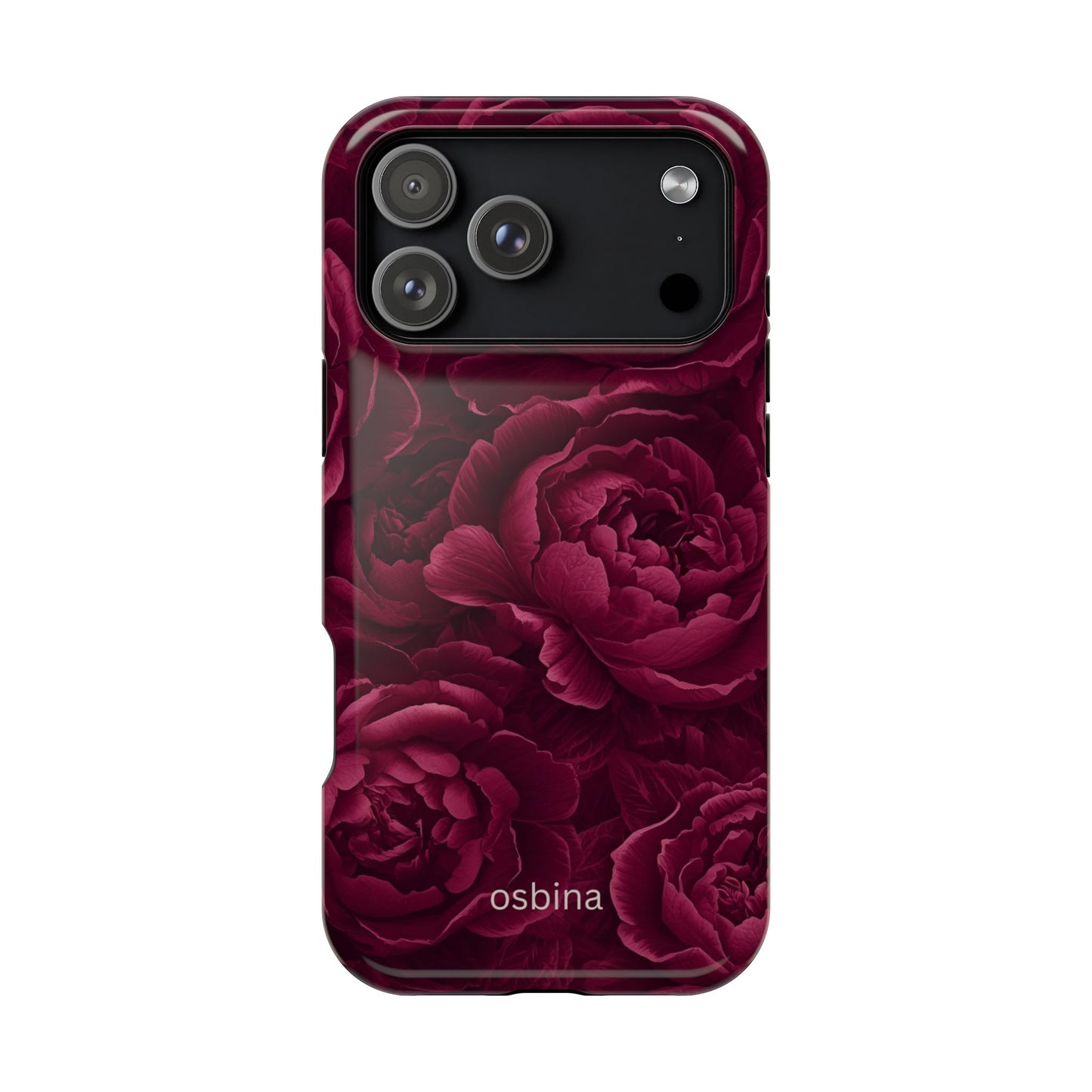 osbina | MagSafe for iPhone | The Burgundy Peony Designer Case