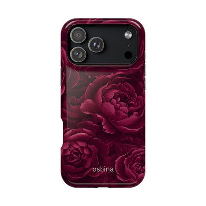 osbina | MagSafe for iPhone | The Burgundy Peony Designer Case