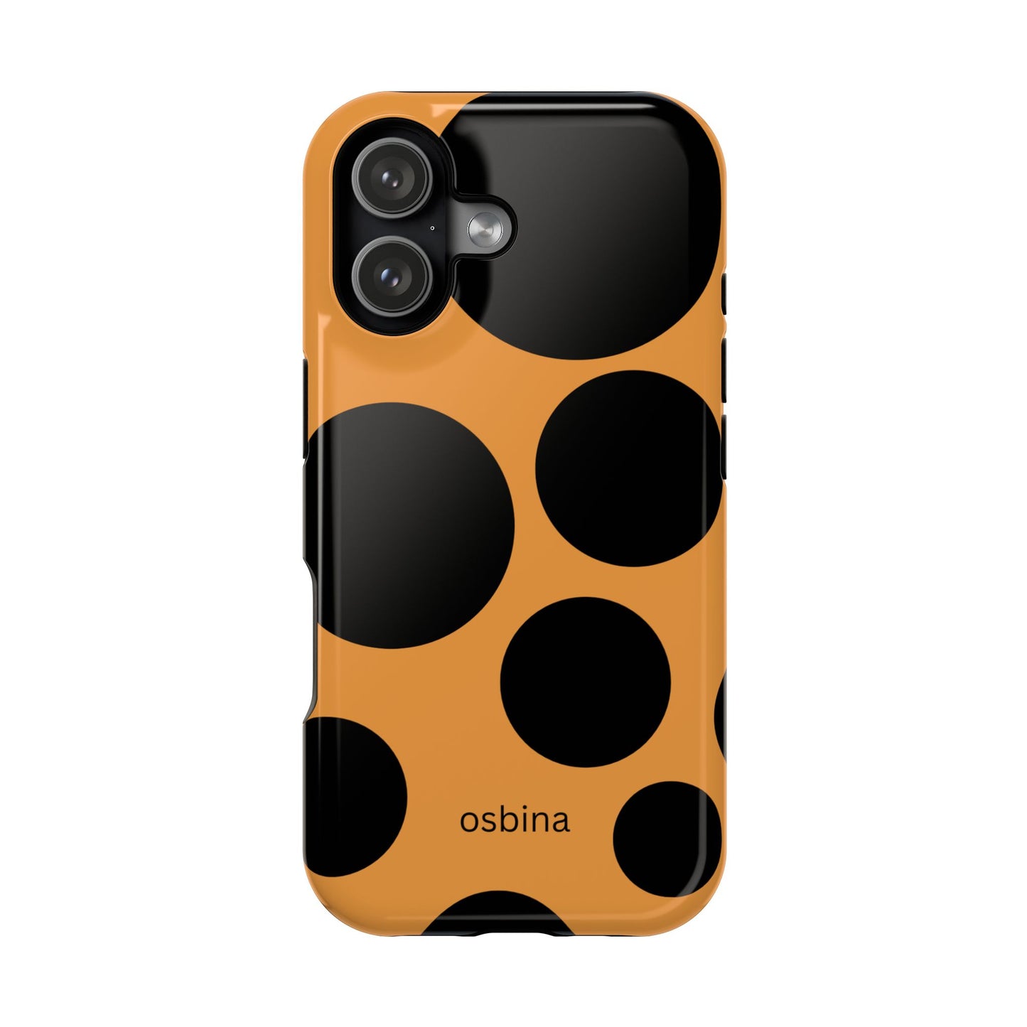 osbina | MagSafe Compatible for iPhone | The Bubble Statement Case in Orange + Black | The Season Collective
