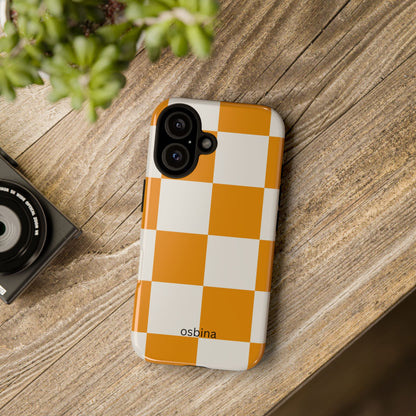 osbina | Check You Out — The Orange + White Check Case | The Season Collective
