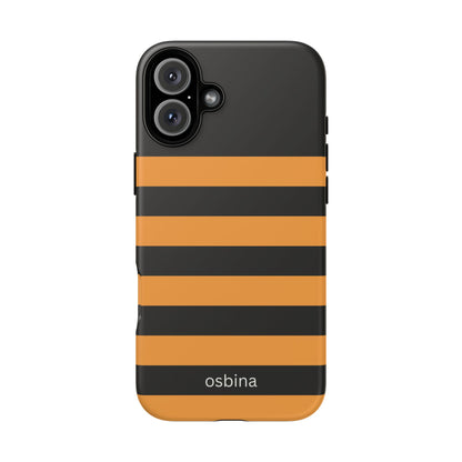 osbina | The Horizon Stripe Case in Black + Orange | The Season Collective