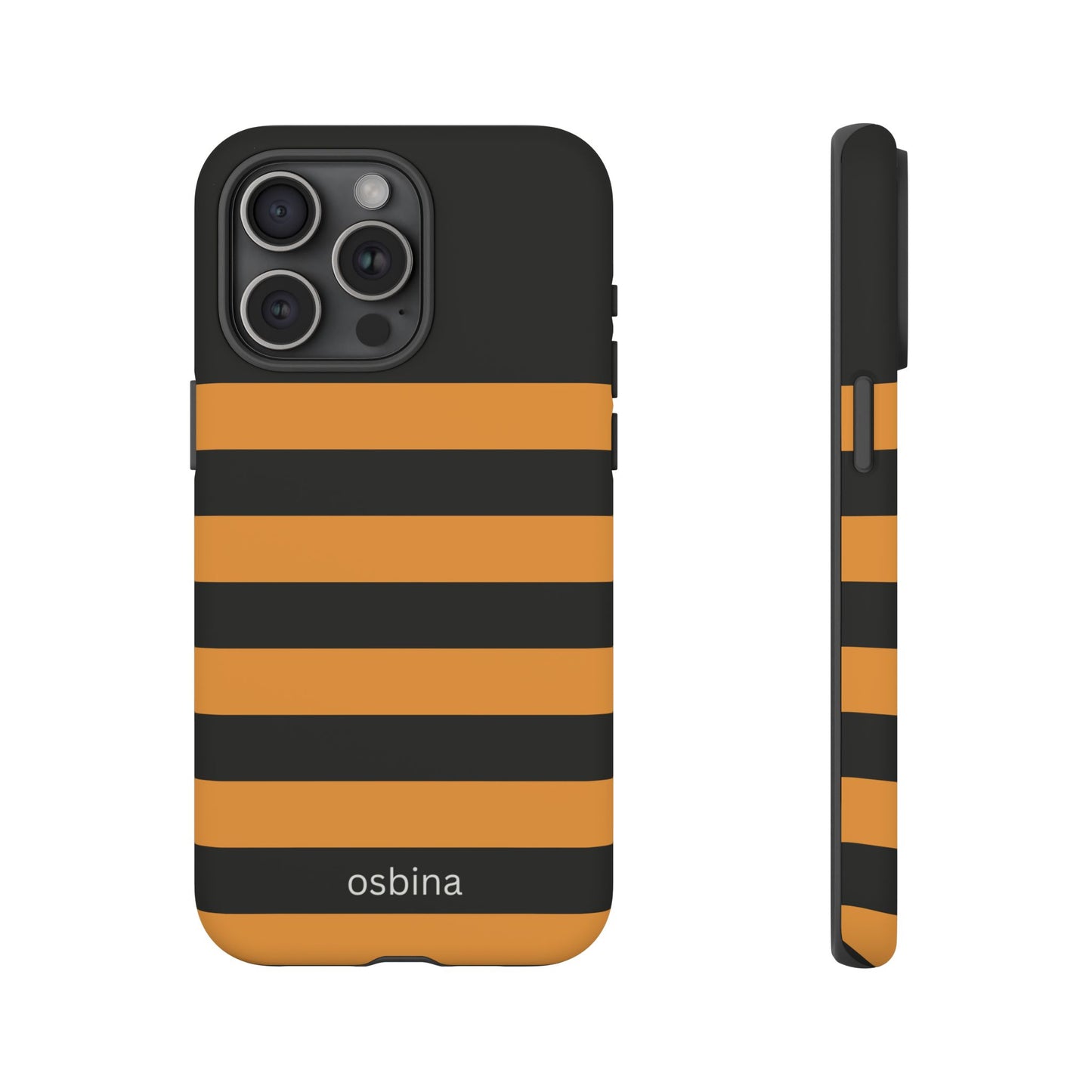 osbina | The Horizon Stripe Case in Black + Orange | The Season Collective