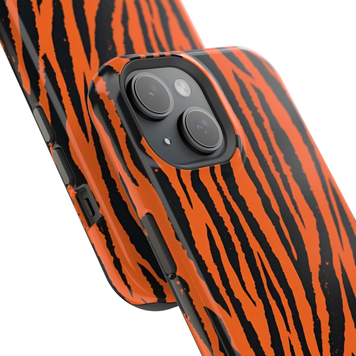 osbina | MagSafe Compatible for iPhone | Tiger, But Make It Chic — The Bengal Stripe Case in Orange + Black | The Season Collective
