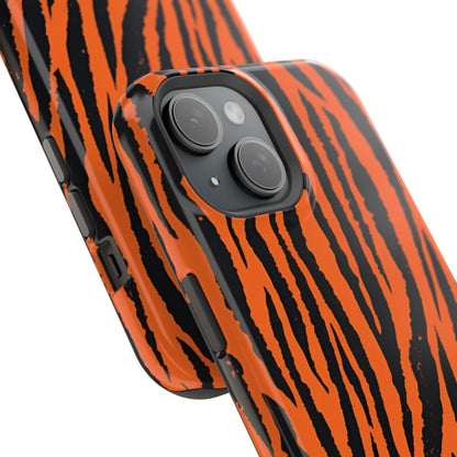 osbina | MagSafe Compatible for iPhone | Tiger, But Make It Chic — The Bengal Stripe Case in Orange + Black | The Season Collective