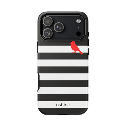 osbina | Redbird Edition Thinking of You Phone Case Black & White Stripe | Inspired By Collection