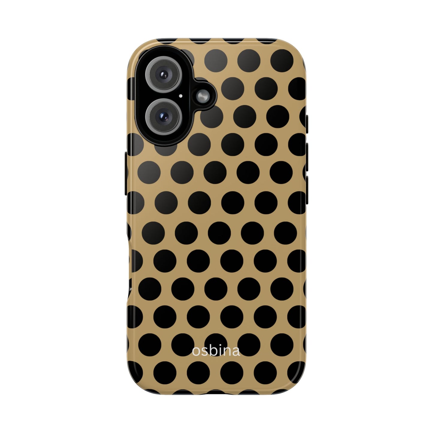 osbina | Camel Noir Dots Phone Case | Modern Muse Collection