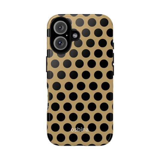 osbina | Camel Noir Dots Phone Case | Modern Muse Collection