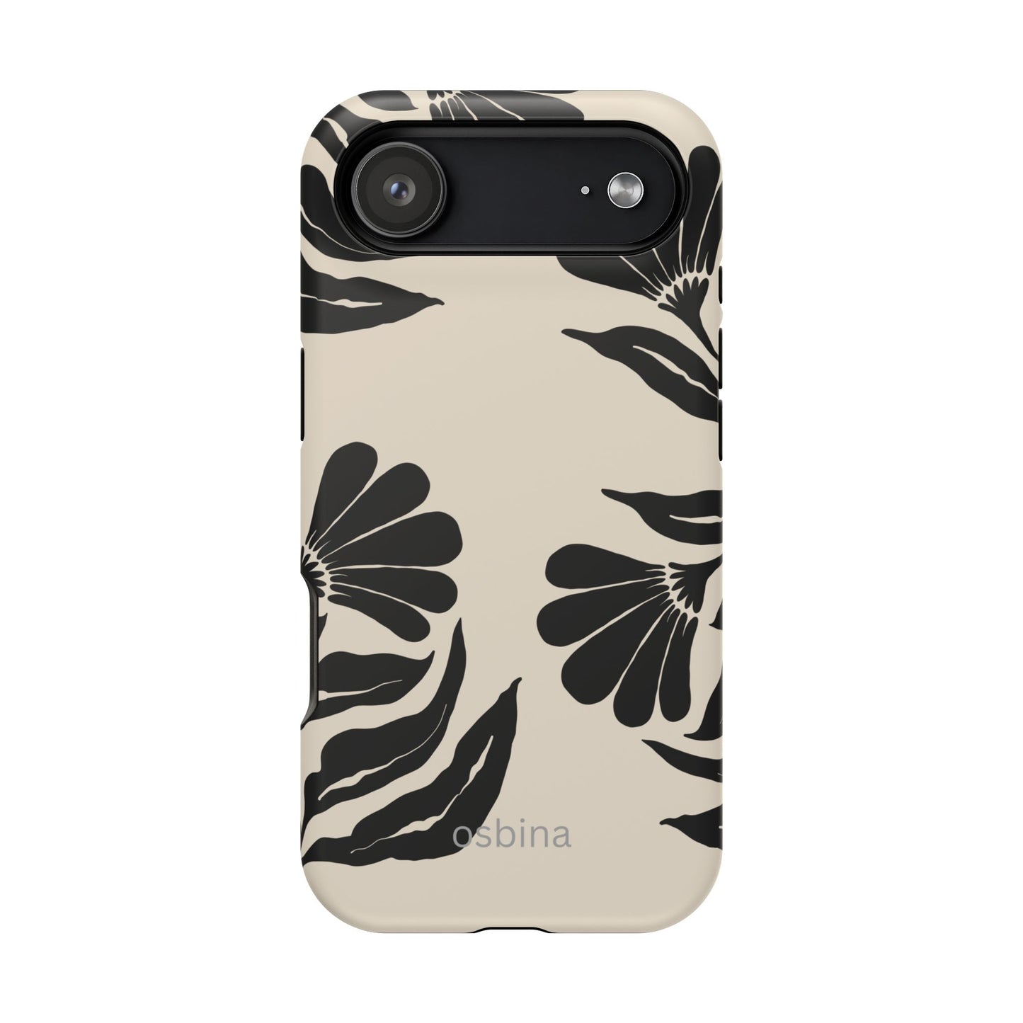 osbina | MagSafe compatible for iPhone | Obsidian Bloom Flower Phone Case | Modern Muse Collection
