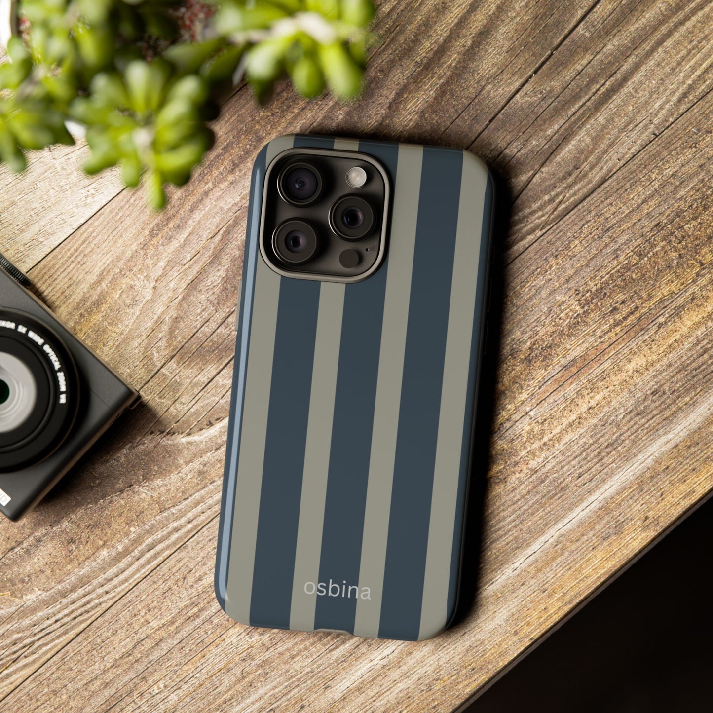 osbina | Grayhaven Navy & Gray Sophisticated Phone Case | Modern Muse Collection