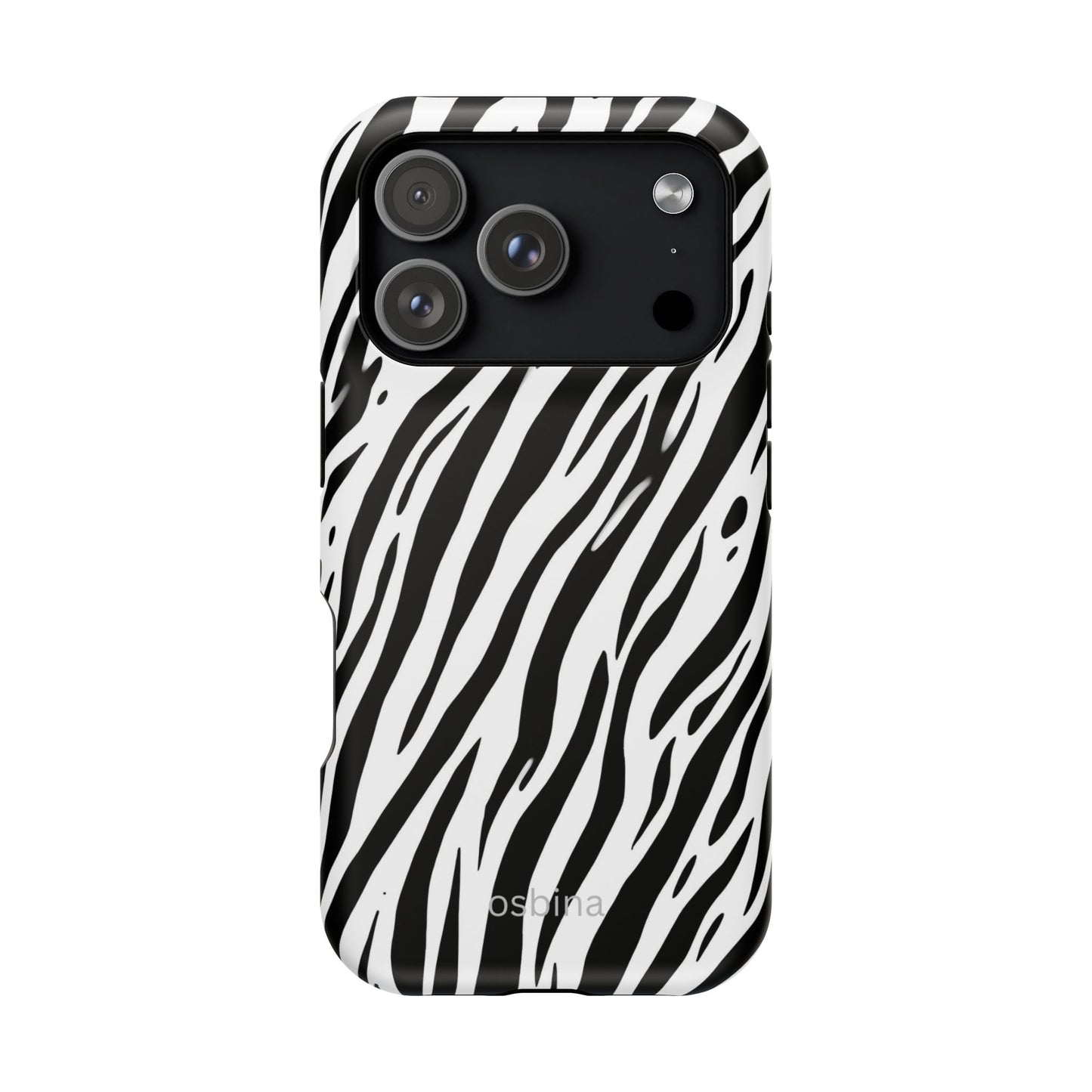 osbina | MagSafe Compatible for iPhone | The Bengal Bold Stripe Case in White + Black | The Season Collective