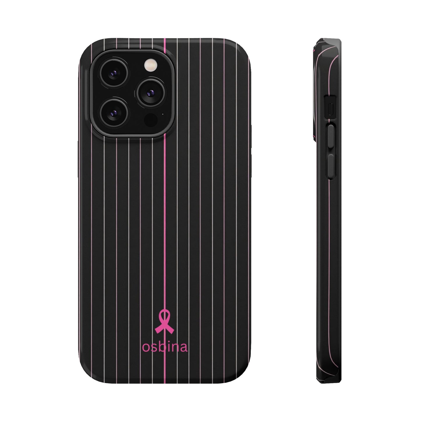 YAYOU MagSafe for iPhone | The Pink Pinstripe Designer Case | osbina