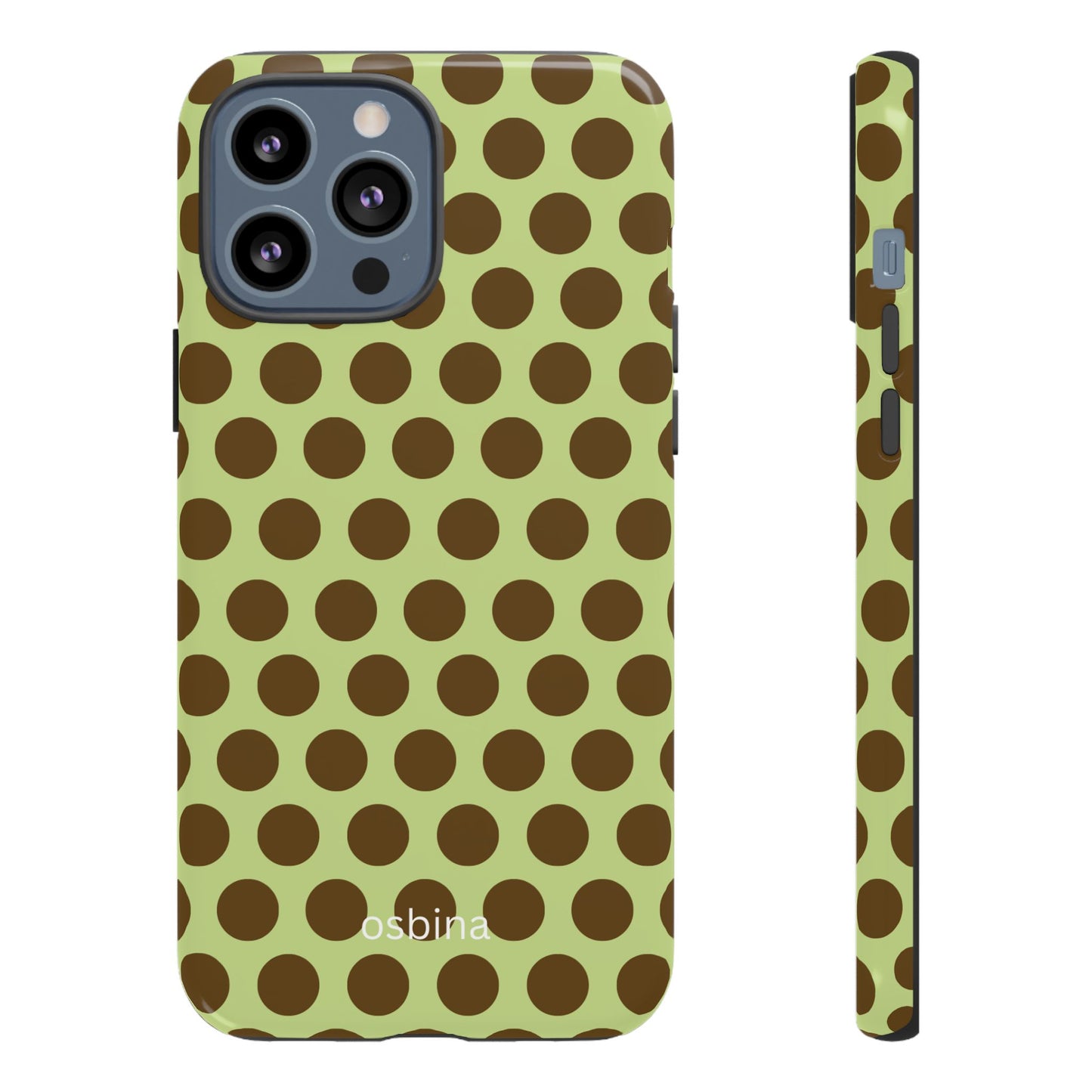 osbina | Chartreuse Cocoa Dots Designer Case