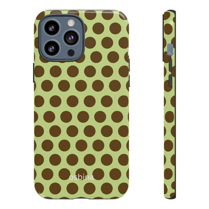 osbina | Chartreuse Cocoa Dots Designer Case