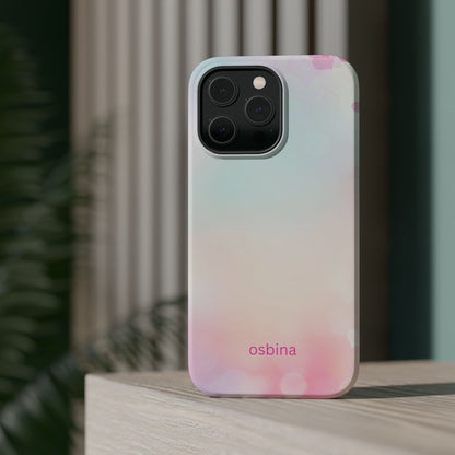 osbina | MagSafe compatible for iPhone | The Cotton Candy Hearts Case | YAYOU Collection Supporting Shine Like Sable