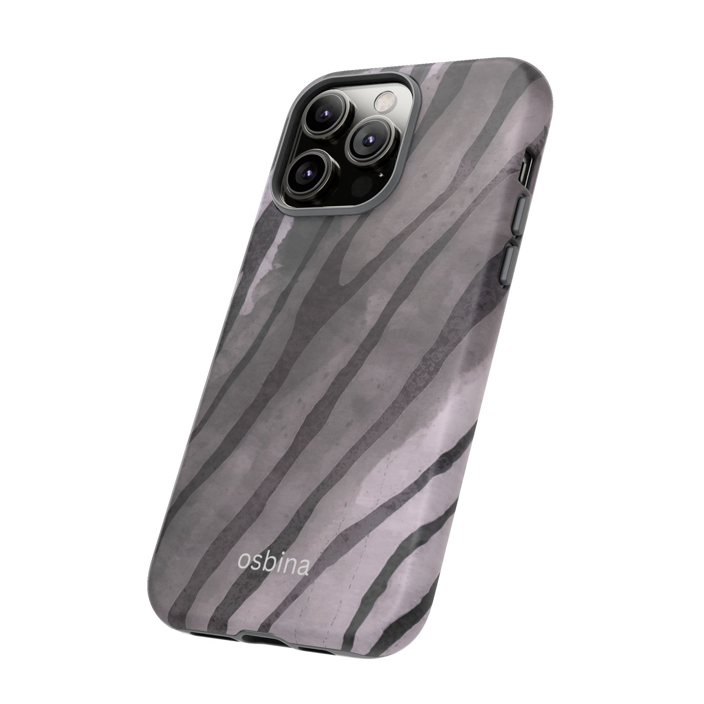 osbina | Stripes on Point — The Muted Gray + Black Tiger Case | The Season Collective