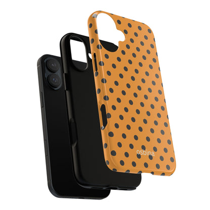 osbina | Spot On Chic — The Orange + Black Polka Dot Case | The Season Collective