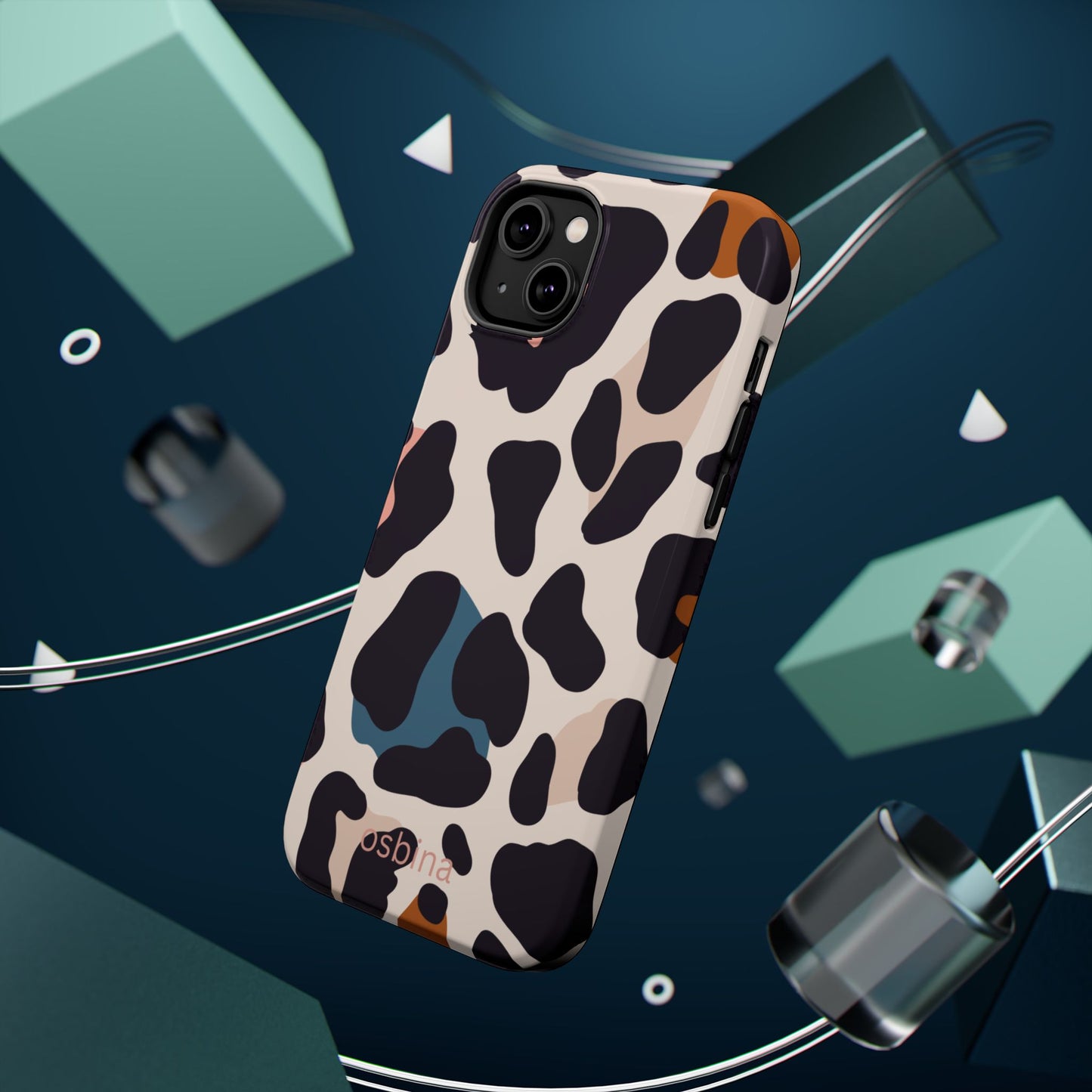 osbina | MagSafe compatible for iPhone | Leopard Luxe Color Pop Leopard Print Phone Case | Modern Muse Collection