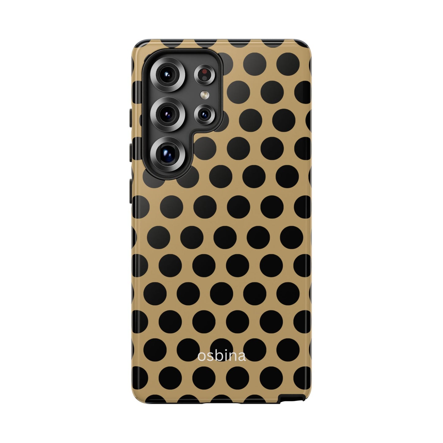 osbina | Camel Noir Dots Phone Case | Modern Muse Collection
