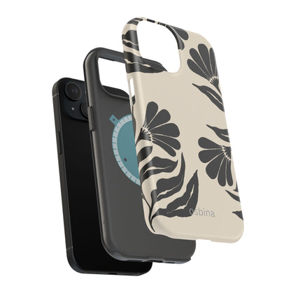 osbina | MagSafe compatible for iPhone | Obsidian Bloom Flower Phone Case | Modern Muse Collection