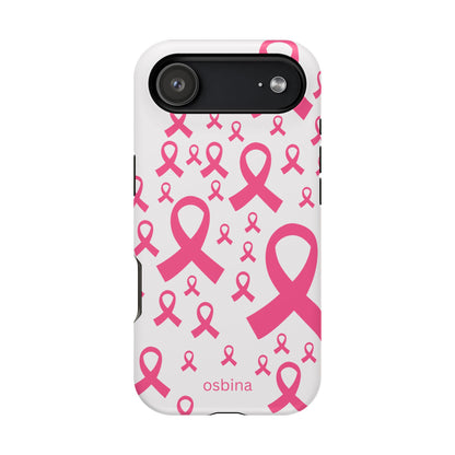 osbina |  MagSafe compatible for iPhone | Limited Edition Strength in Ribbons Case in Light Pink + Soft Pink + Hot Pink | The Pink October Collection | Inspired By